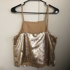 Shimmer thin strapped shirt